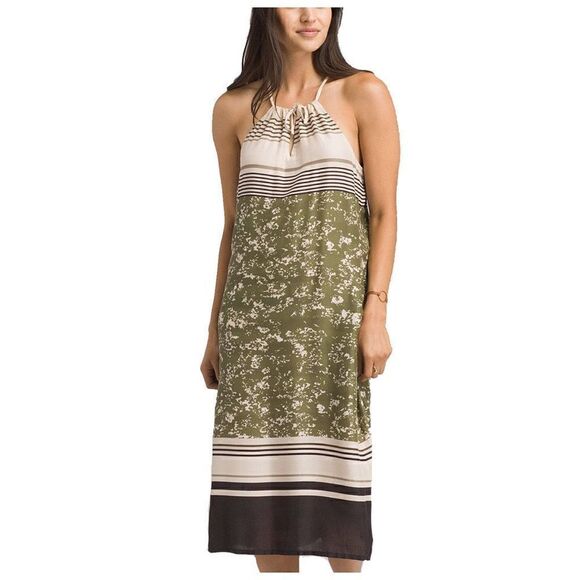 NWT prAna Parisol MIDI Dress Cargo Canopy Womens Sz XS Relaxed Fit 95.00 Retail - Picture 1 of 14